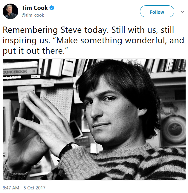 Tim Cook remembers Steve Jobs on the sixth anniversary of his death - Tim Cook remembers Steve Jobs on the sixth anniversary of his death