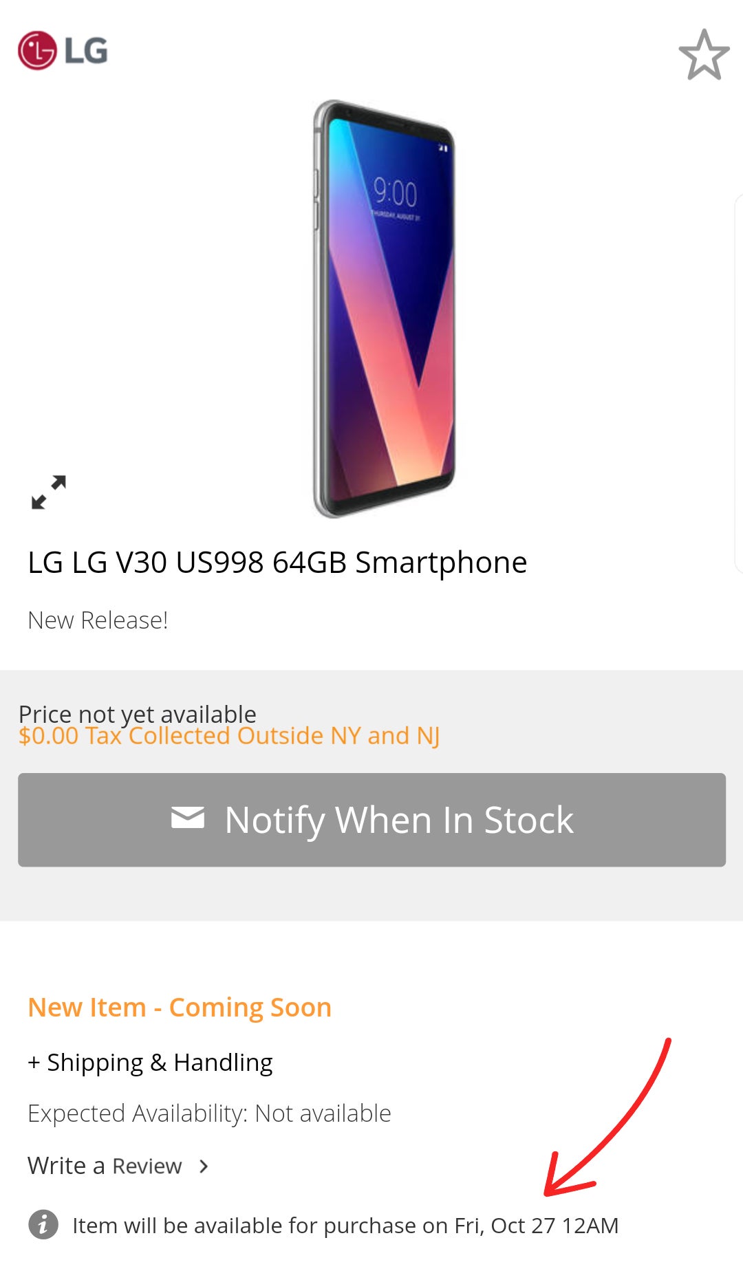Holding out for an unlocked LG V30 in the US? You'll probably have to wait a bit longer