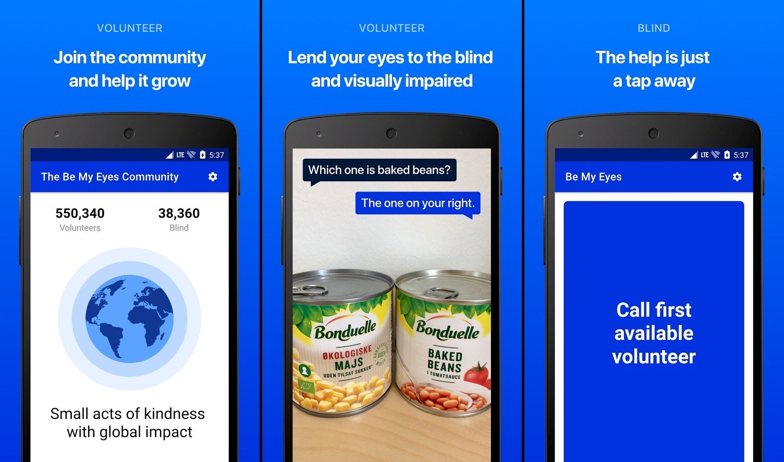 Small acts of kindness: Android users can now assist blind people worldwide via Be My Eyes