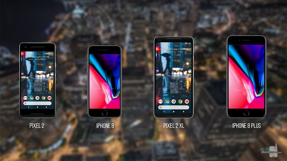 Google Pixel 2 and Pixel 2 XL size comparison - PhoneArena