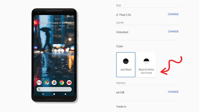 If you want a Pixel 2 XL, you'd better order one right now
