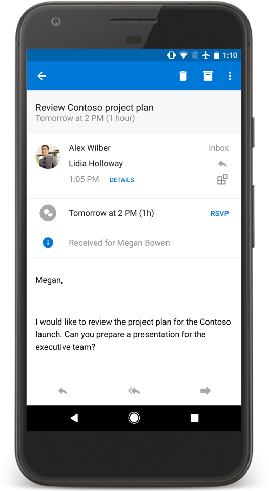 Delegate in Android - Microsoft announces big Outlook update for Android and iOS