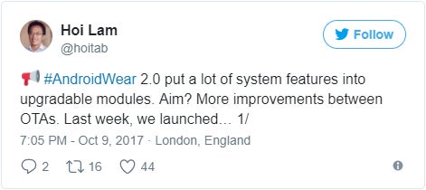 Android Wear 2 system features now updated via the Play Store for faster improvements