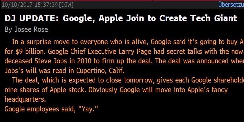 Fake news: No, Google did not buy Apple for $9 billion