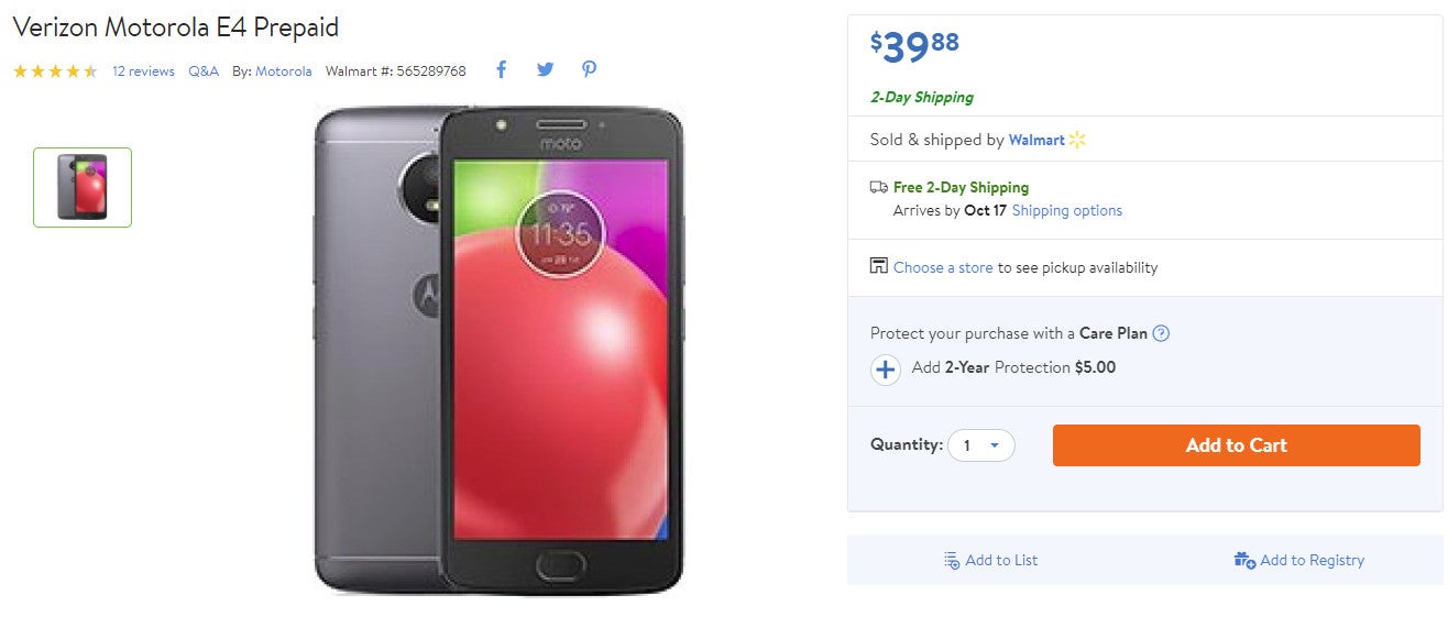 Deal: Motorola Moto E4 is on sale for just $40 (45% off) in the U.S.