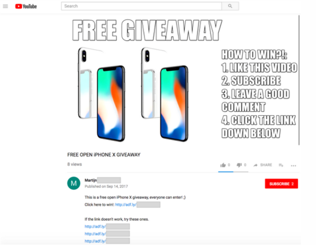 Don&#039;t enter contests like this or else you could end up a victim of identity theft - Don&#039;t fall for fake iPhone giveaways or you might end up a victim of identity theft