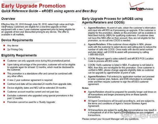 Verizon offering early upgrade to certain customers?