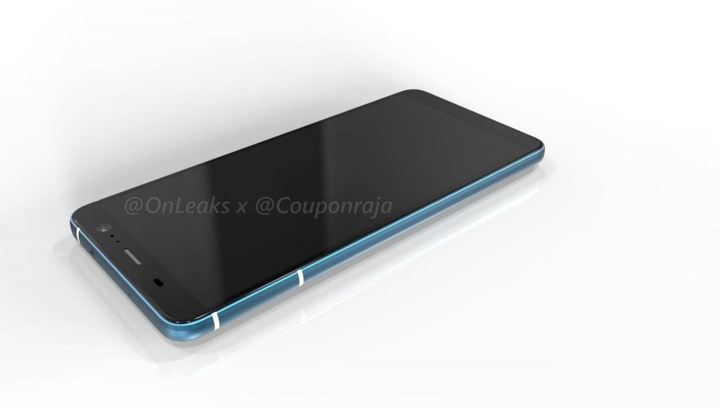 HTC U11 Plus leaked renders show a glamorous back plate, but rather thick chins