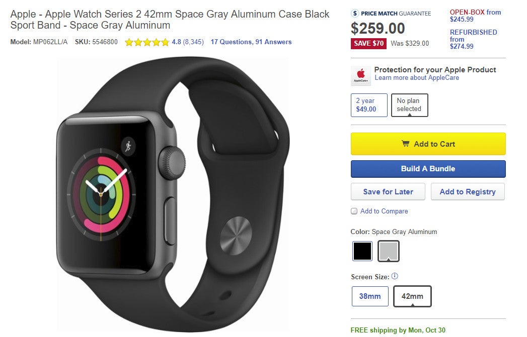 Deal: Best Buy offers important discounts on various Apple Watch Series 2 models