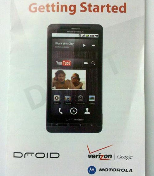 Shot of a set-up guide leaks the Motorola Droid Shadow?