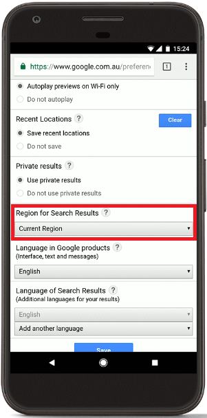 Google search will now return results based on your current location even if you have another country code selected - Google will now automatically search from your location regardless of domain used