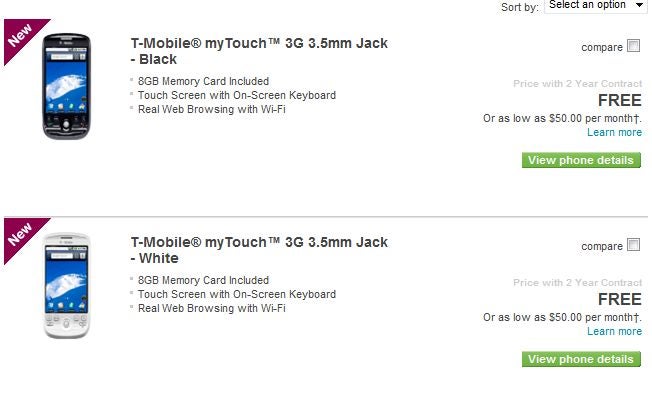 T-Mobile slashing the myTouch 3G to free in the wake of the Slide?