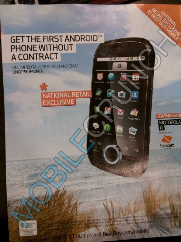 Motorola i1 is going to be exclusive with Best Buy &amp; will require $50 unlimited plan?