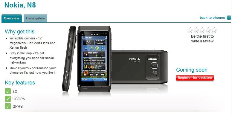 Nokia N8 is heading to Vodafone UK