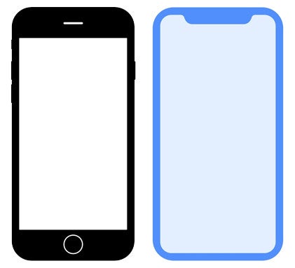 Old vs new – Apple wants to make the iPhone X silhouette as iconic as the classic one - Don't like the iPhone X notch? Here's 15 wallpapers that make it disappear!