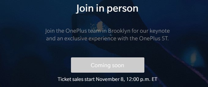 OnePlus to charge a $40 fan fee for its 5T event, but it's all for a good cause