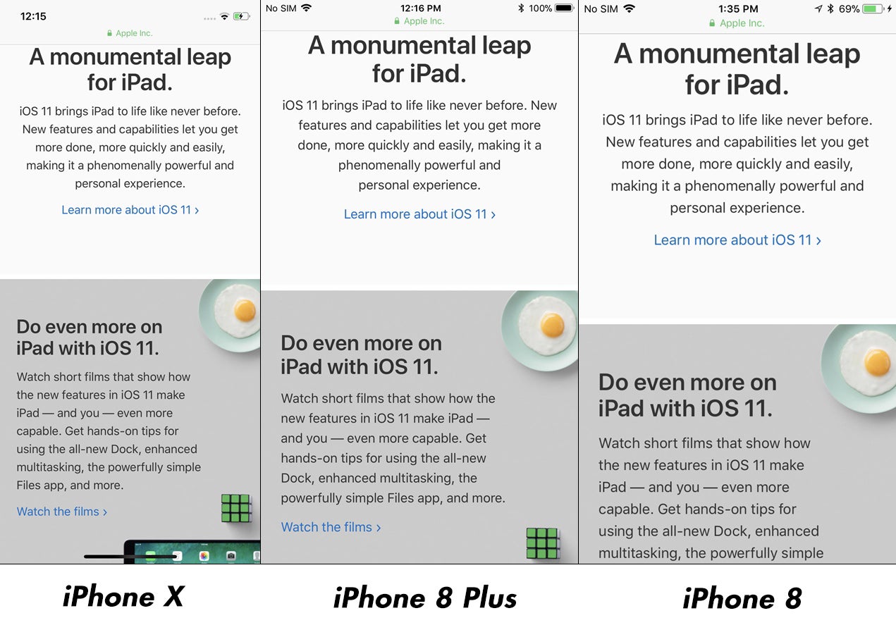 Browsing experience comparison #2 - iPhone X vs iPhone 8 Plus/iPhone 8 interface comparison: Does it really fit more content?