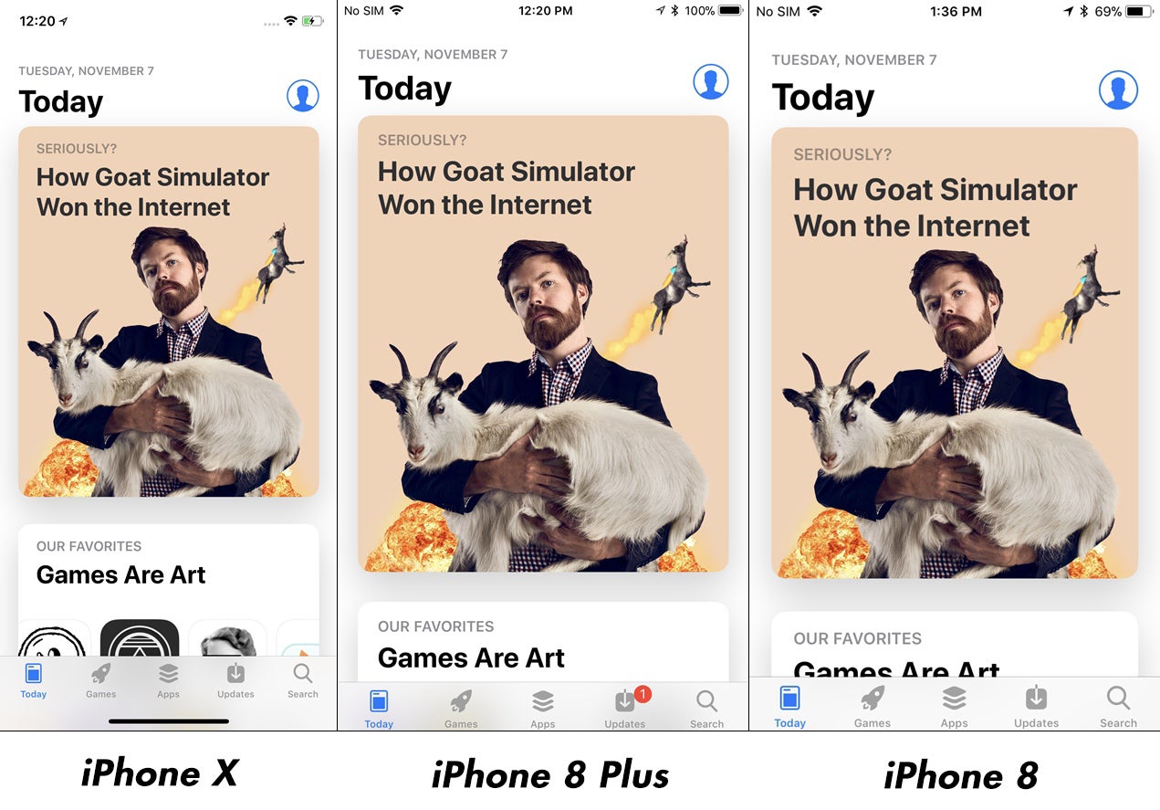 iPhone X vs iPhone 8 Plus/iPhone 8 interface comparison: Does it really fit more content?