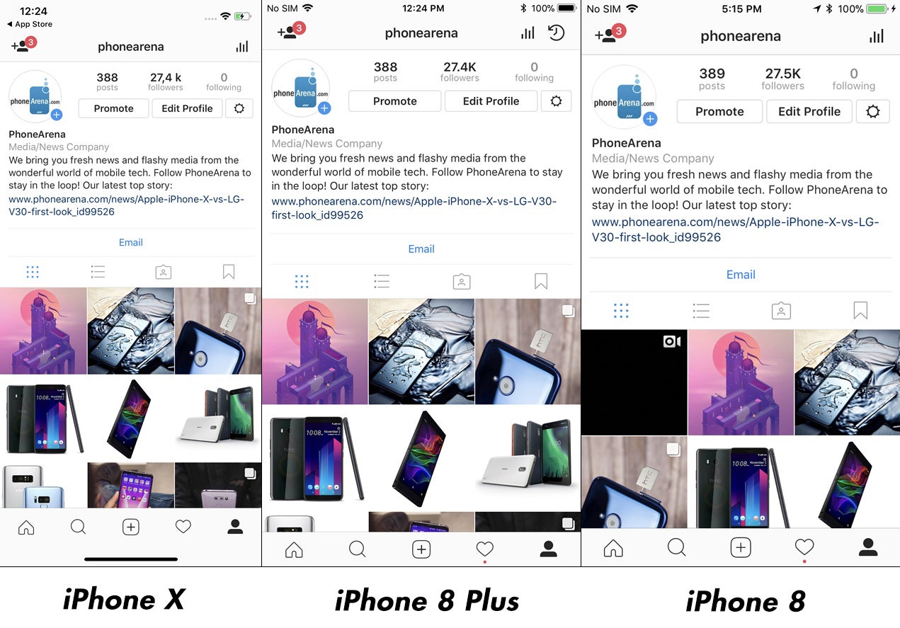 iPhone X vs iPhone 8 Plus/iPhone 8 interface comparison: Does it really fit more content?
