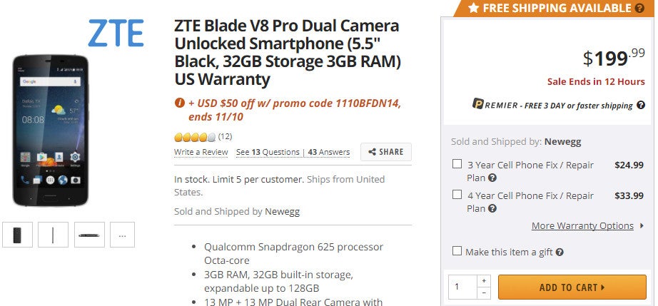 Deal: Unlocked ZTE Blade V8 Pro with dual-camera on sale for just $150