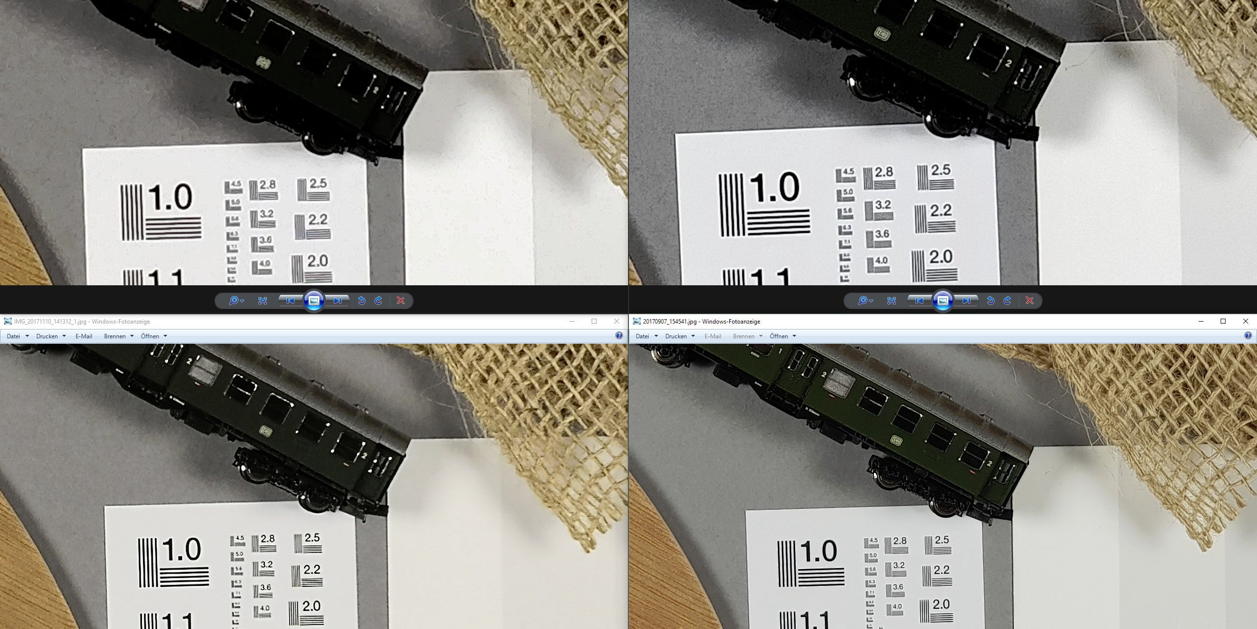OnePlus 5T 16MP digital zoom (top left) vs OnePlus 5 20MP optical zoom (top right) vs Huawei Mate 10 Pro 12MP digital zoom (bottom left) vs Samsung Galaxy Note 8 12MP optical zoom (bottom right - Early OnePlus 5T vs OnePlus 5 camera comparison: No telephoto lens
