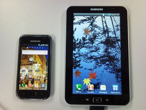 Samsung Galaxy Tab Android powered tablet looks like a super sized Galaxy S