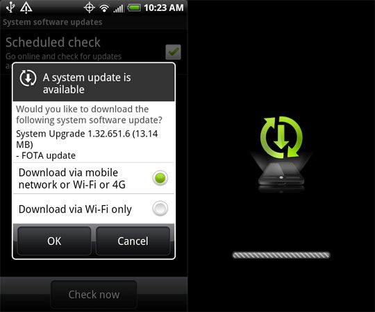 Sprint drops an OTA update for the HTC EVO 4G on launch day