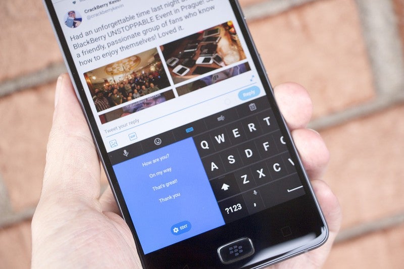 SlideBoard allows users of certain BlackBerry models to reveal two panels on the virtual keyboard with useful features - SlideBoard feature comes to BlackBerry Keyboard beta app in Google Play Store