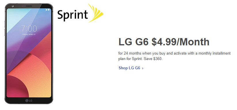 Deal: You can now grab an LG G6 for just $120 at Best Buy (Sprint model)