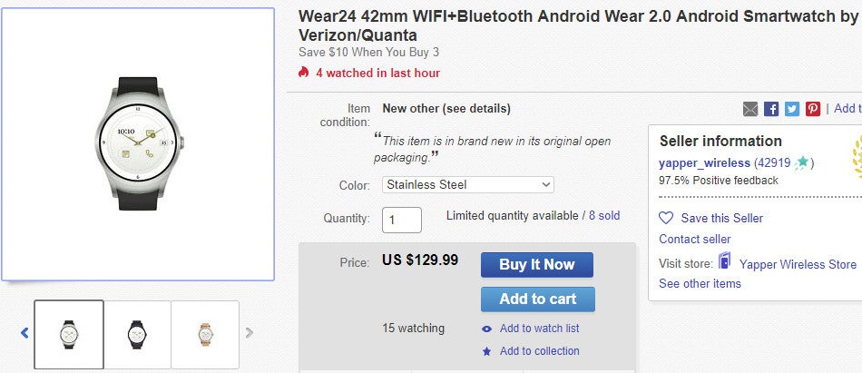 Deal: Verizon's Wear24 smartwatch is up for grabs on eBay for just $130 ($220 off)