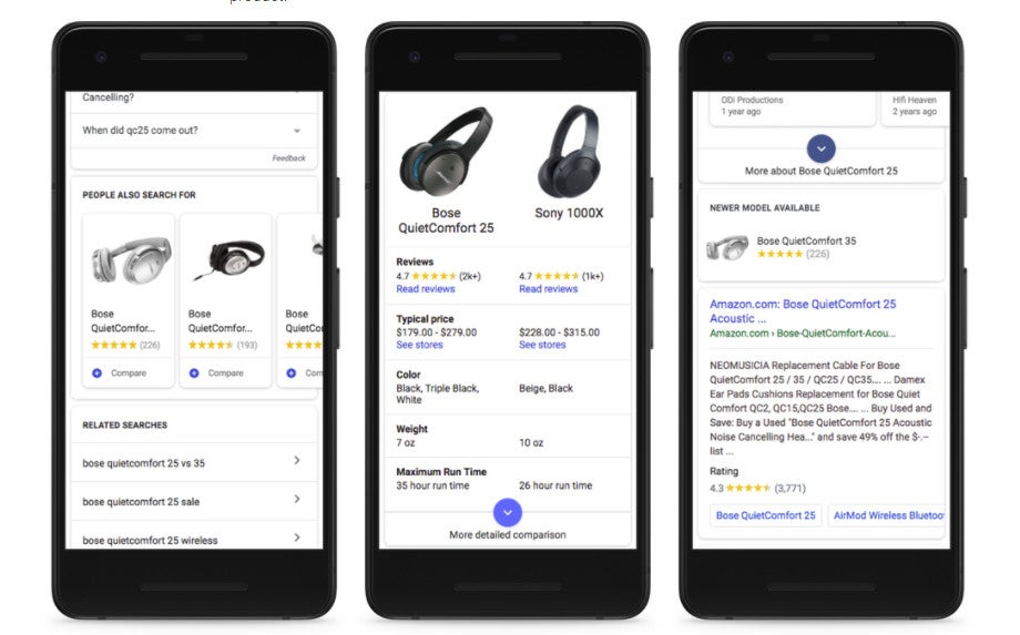 Google Search gets redesigned with mobile shopping tools, more product information