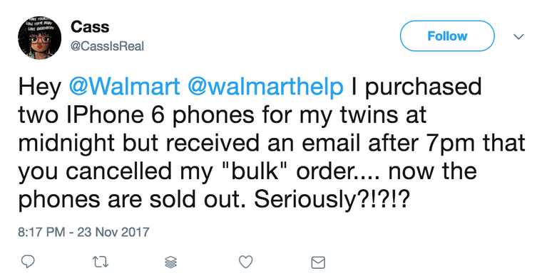 Walmart customer loses out on iPhone 6 sale - Walmart customer irate after his iPhone 6 order for Black Friday is cancelled
