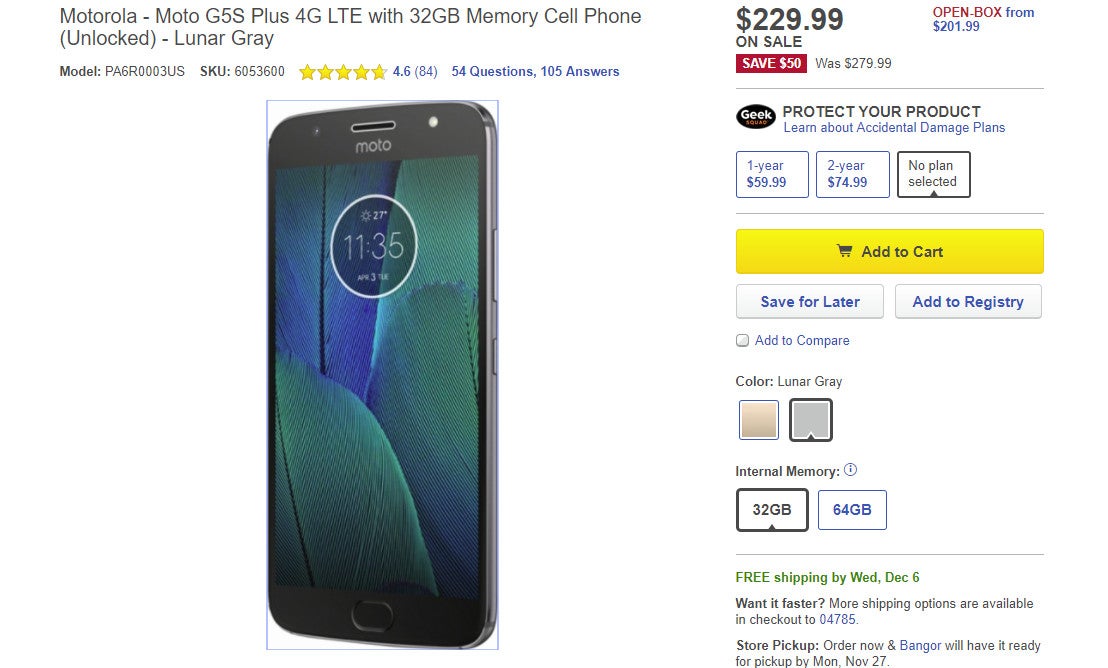 Deal: Save up to $75 on the Moto G5S Plus at Best Buy