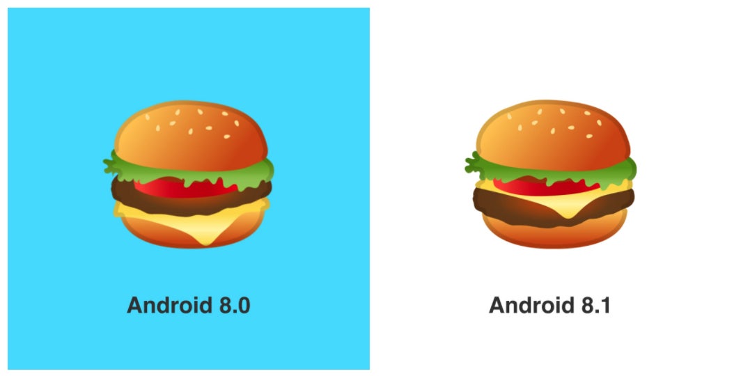 Oh, Google, how could you mess up something so simple, so sacred? - Google fixes burger and beer emojis in Android 8.1