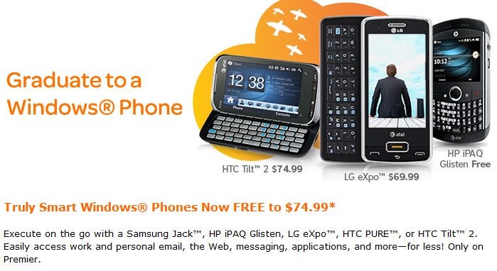 AT&amp;T is throwing a sale on its Windows Mobile handsets for &quot;premier&quot; customers