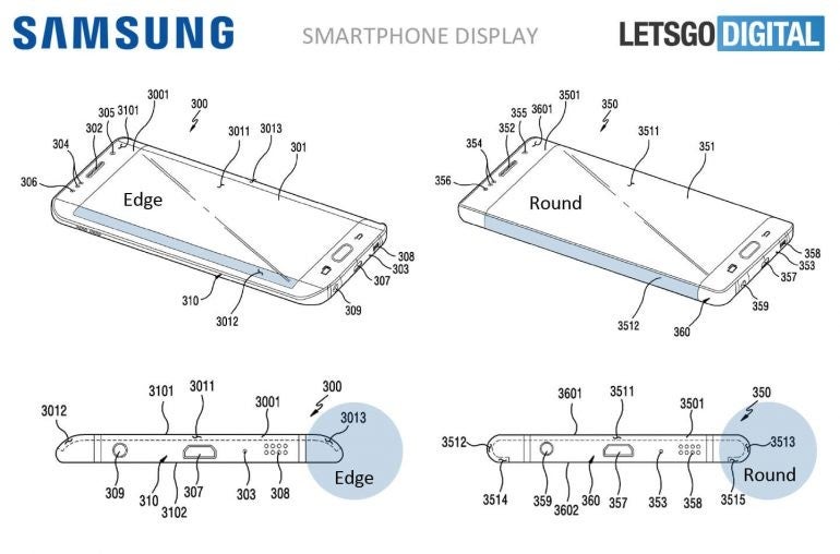 Samsung&#039;s latest patent reveals smartphone with fully curved display