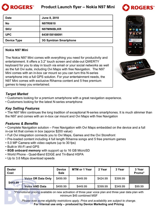 Nokia N97 mini spreads some Symbian love to Rogers
