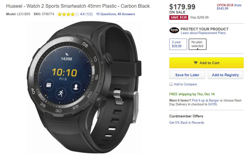 Deal: Save $120 when you buy the Huawei Watch 2 from Best Buy