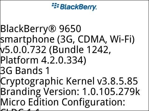 Verizon sends out the official OS 5.0.0.732 update for the BlackBerry Bold 9650