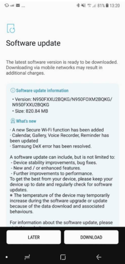 European version of the Galaxy Note 8 receives a maintenance software update: Here&#039;s what&#039;s new