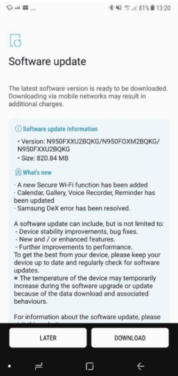 European version of the Galaxy Note 8 receives a maintenance software update: Here's what's new