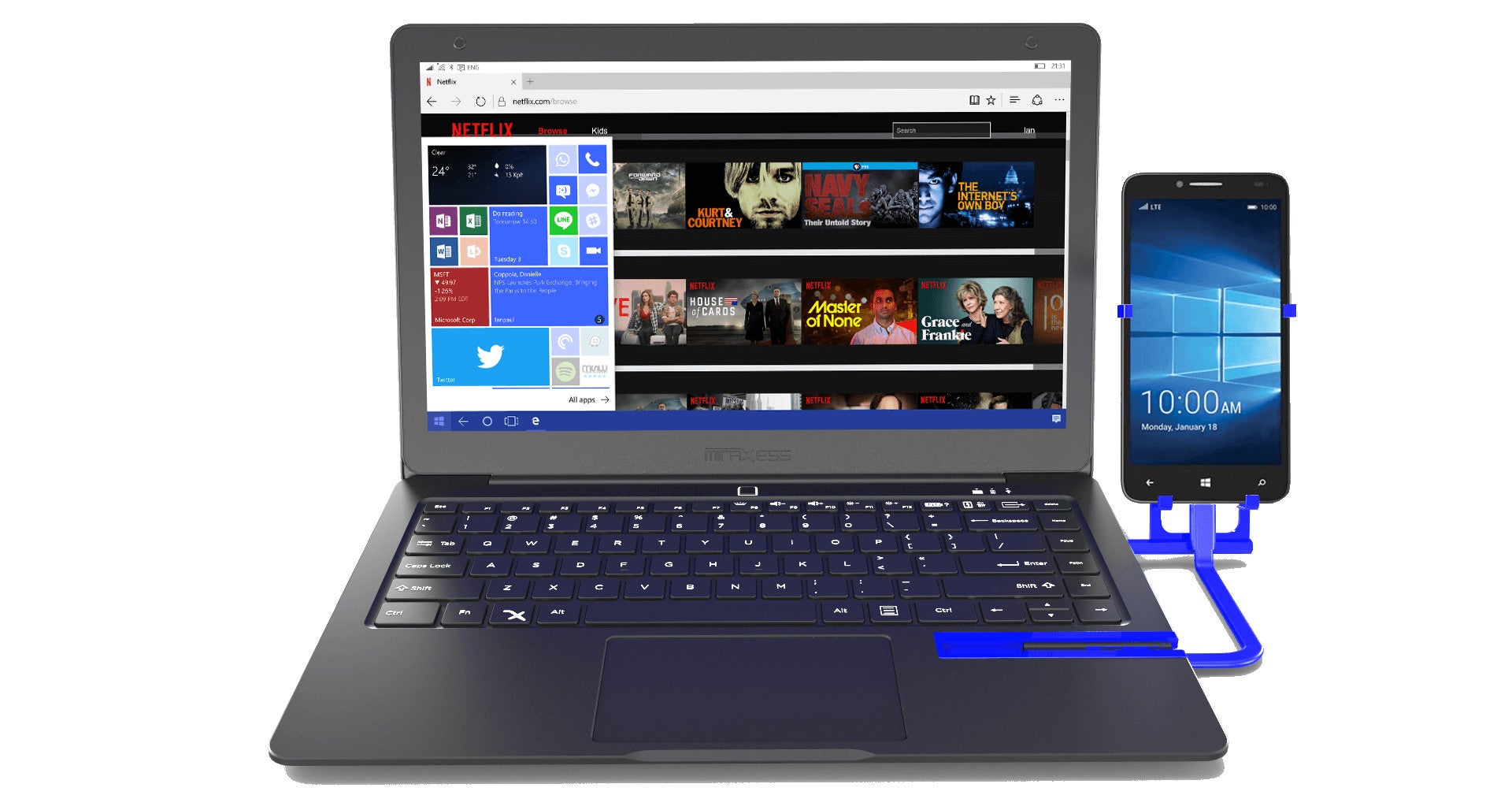 The Mirabook is a shell of a laptop that can be powered by your Galaxy S8, Windows 10 Mobile, or Huawei Mate 10