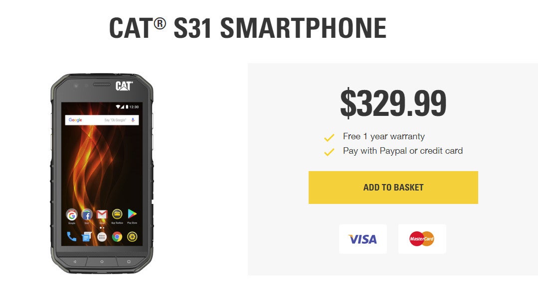 The super rugged CAT S31 goes on sale in the US for $330