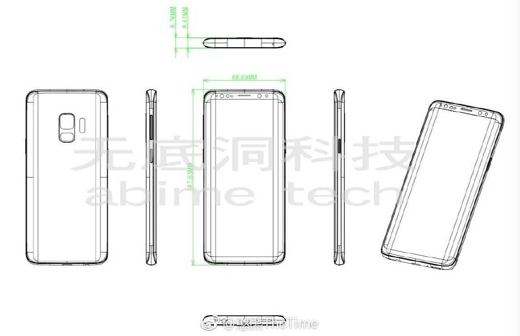 Alleged schematic of the Galaxy S9 leaks, reaffirms single camera