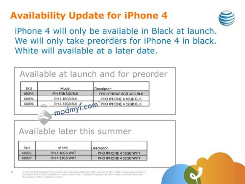 Apple iPhone 4 available in black only until later this summer
