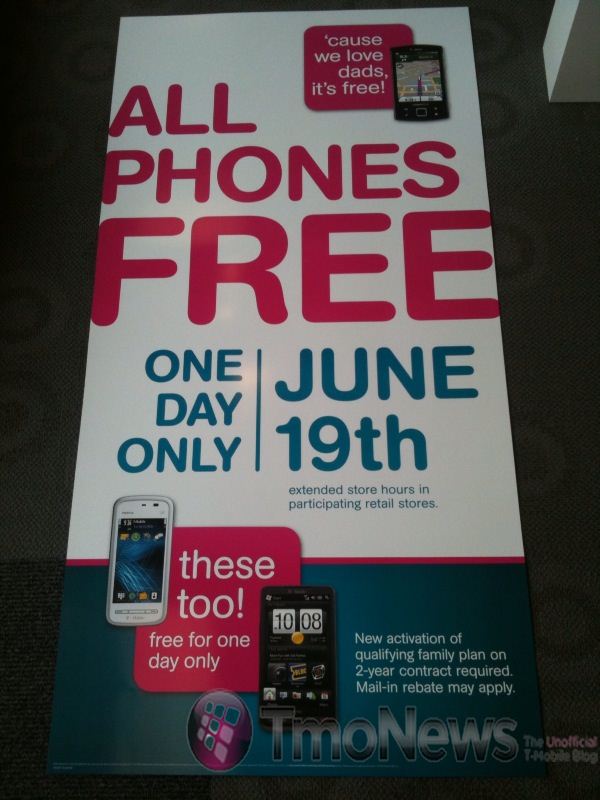 Poster reveals T-Mobile&#039;s plan on selling all phones for free on June 19