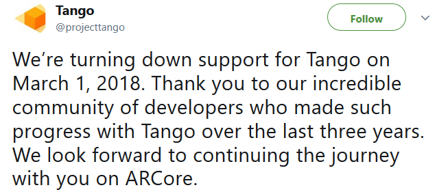 Google puts a halt to Project Tango - Google to drop support for AR focused Project Tango on March 1st
