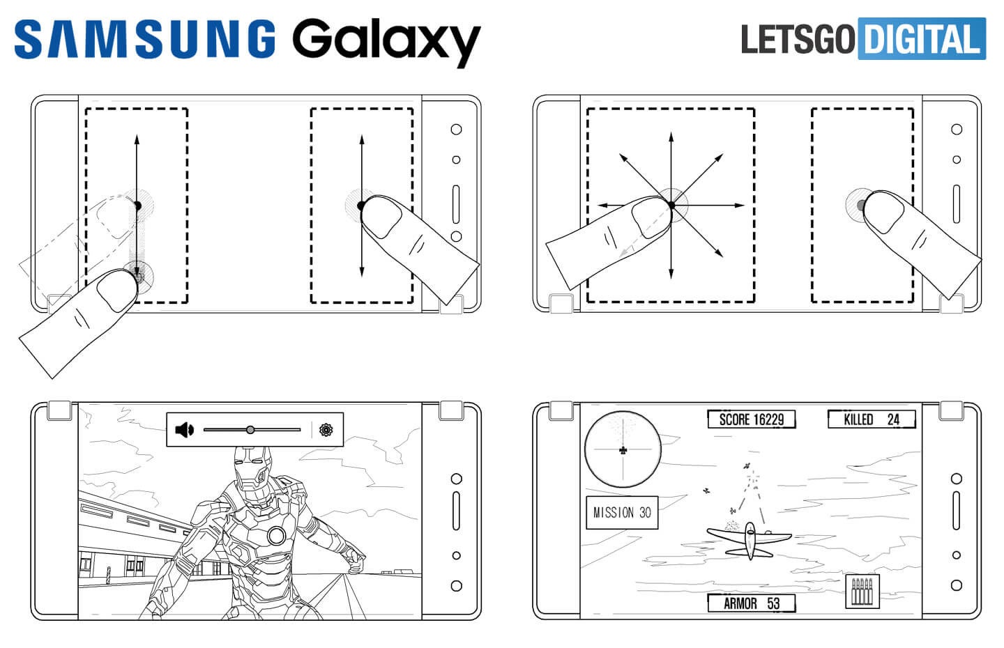 Samsung&#039;s new patent shows foldable smartphone reminiscent of ZTE Axon M