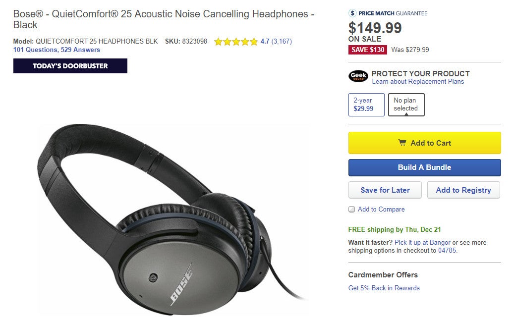 Deal: Bose QuietComfort headphones are nearly half price at Best Buy