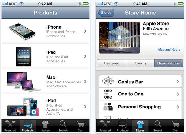 Apple Store app chimes in on cue and heads right into the App Store